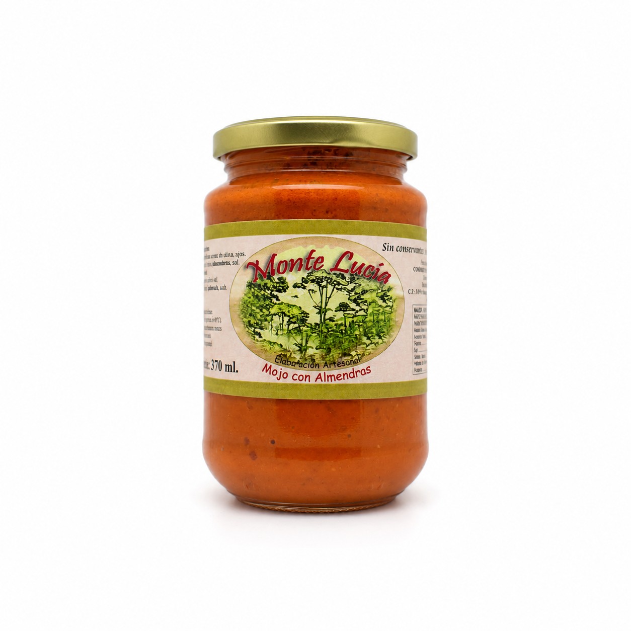 Mojo Rojo con Almendras Suave "Monte Lucia" 370 ml